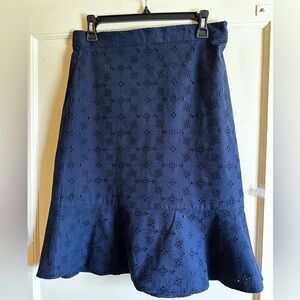 Ann Taylor Eyelet Flounce Pencil Skirt NWT